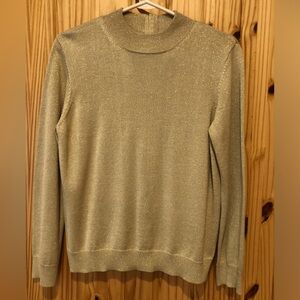 Draper’s & Damon’s Petites Metallic Gold Sweater